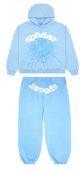 Sp5der Worldwide Tracksuit Set in Baby Blue