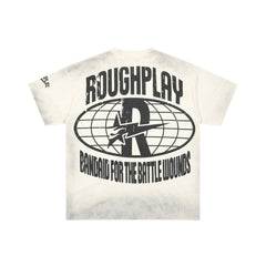 RoughPlay Cartoon Rabbit Graphic Distressed Tee