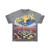 RoughPlay Chess Board Graphic Distressed Tee