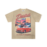 DUAA All Risk No Regrets Vintage Classic Car Graphic T‑Shirt
