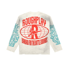 RoughPlay Desert UFO Vintage Graphic Distressed Long Sleeve Tee