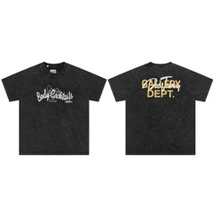 Gallery Dept BODY COCKTAILS TEE High Street Washed Vintage Short sleeved T-shirt Trendy