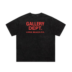 GALLERY DEPT trendy short sleeved T-shirt IM SAD distressed print loose casual round neck youth summer daily wear