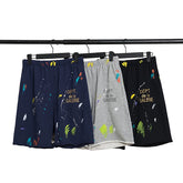 Gallery Dept Inkjet Graffiti Shorts Street Trendy Brand Loose Casual Sports Pants Men's and Women's Pure Cotton Pentagram Pants
