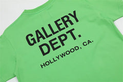 GALLERY DEPT Classic Basic Edition Letter Printed LOGO Loose Casual Men and Women Couple Short Sleeve T-shirt Summer