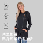 Alife\u0026Kikin/Alif\u0026Kiki Foreign Trade Stand up Collar Zipper Hoodie with Velvet Warm Coat Spring and Autumn Winter Women