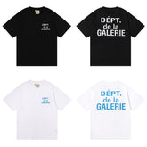 GALLERY DEPT Letter Printed T-shirt 2023 Summer Trendy Brand Short Sleeve Youth Cotton Loose Top