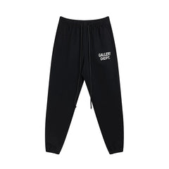 GALLERY DEPT basic letter print logo drawstring trousers pure cotton cuff casual trousers unisex sweatpants