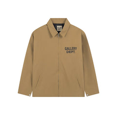 GALLERY DEPT Basic Edition Letter LOGO Printed Coach Jacket Spring and Autumn Thin Edition Men's and Women's Zipper Jacket Trendy
