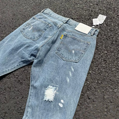 Gallery Dept Ink Splash Damage Repair Program Splicing Micro Horn Jeans American style ripped street hip-hop pants