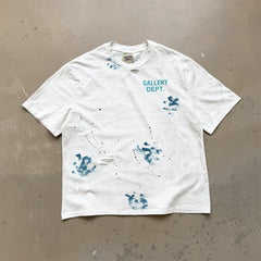 GALLERY DEPT California limited edition street splatter graffiti T-shirt loose distressed short sleeved trend
