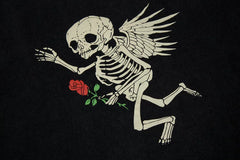 GALLERY DEPT retro washed old angel skull rose print short sleeve men and women loose T-shirt summer