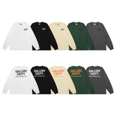 GALLERY DEPT High Street Trendy Brand Pure Cotton Loose Long Sleeve T-shirt with Letter Printing Spring and Autumn Bottom Shirt Top