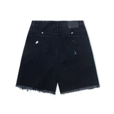 Gallery Dept Retro Washed, Used, Splashed Ink Knife Cut, Damaged Holes, Burrows, Adhesive Cloth Denim Shorts for Men and Women