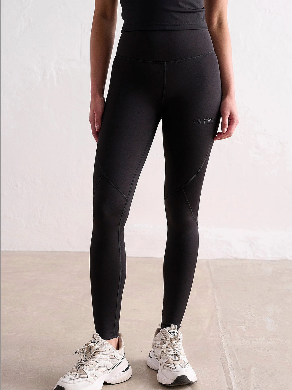 Swedish AIMN Women's High Waist Yoga Pants, Elastic Compression, Hip Lifting, Tight Fit, Running, Fitness, Leggings
