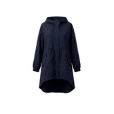 ALIFE\u0026KICKIN/Alef\u0026Kiki hooded drawstring waist cinching parka jacket for women, mid length windbreaker