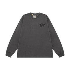 GALLERY DEPT High Street Trendy Brand Pure Cotton Loose Long Sleeve T-shirt with Letter Printing Spring and Autumn Bottom Shirt Top
