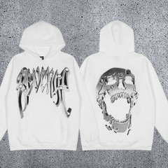 REVENGE Skull Graphic Pullover Hoodie