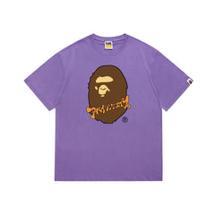BAPE Purple Ape Head Graphic T-Shirt