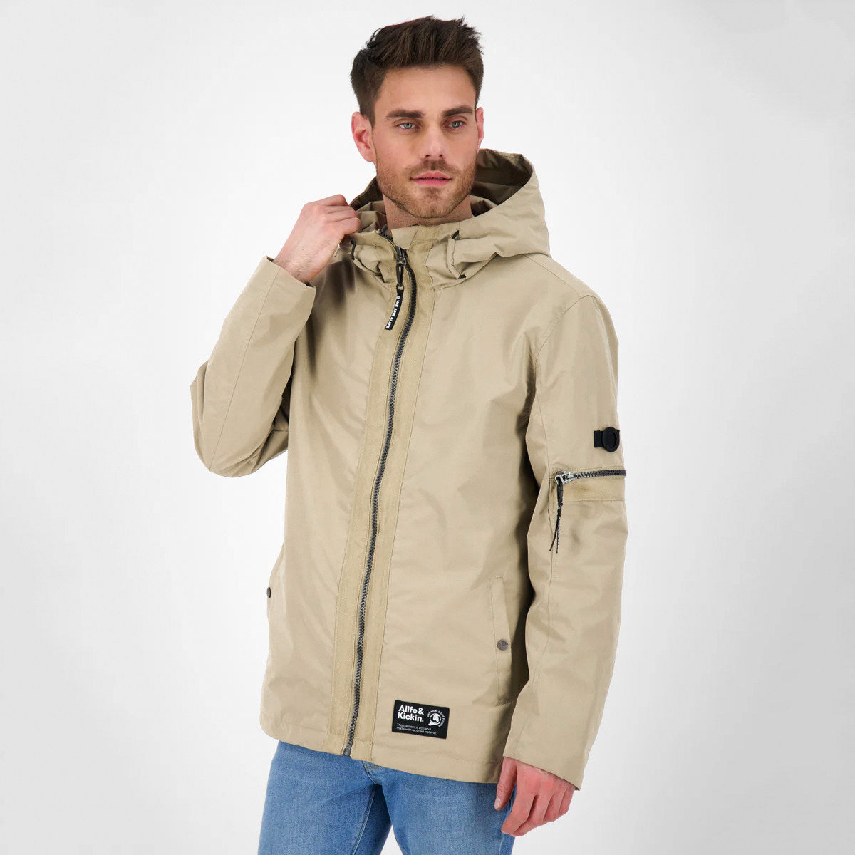 German Alife & Kickin Men's hooded windproof and warm outdoor jacket