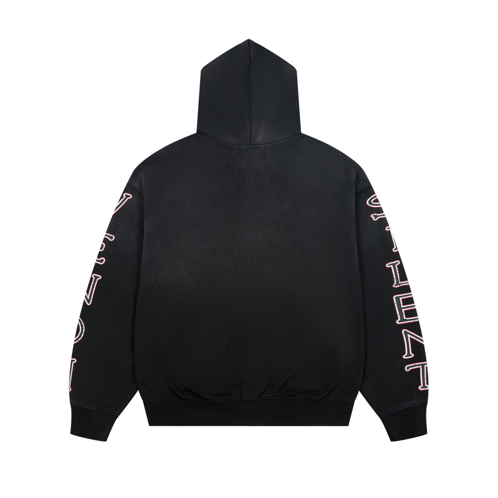DUAA Silent Venom Panther Snake Graphic Zip‑Up Hoodie Vintage Streetwear Hooded Jacket