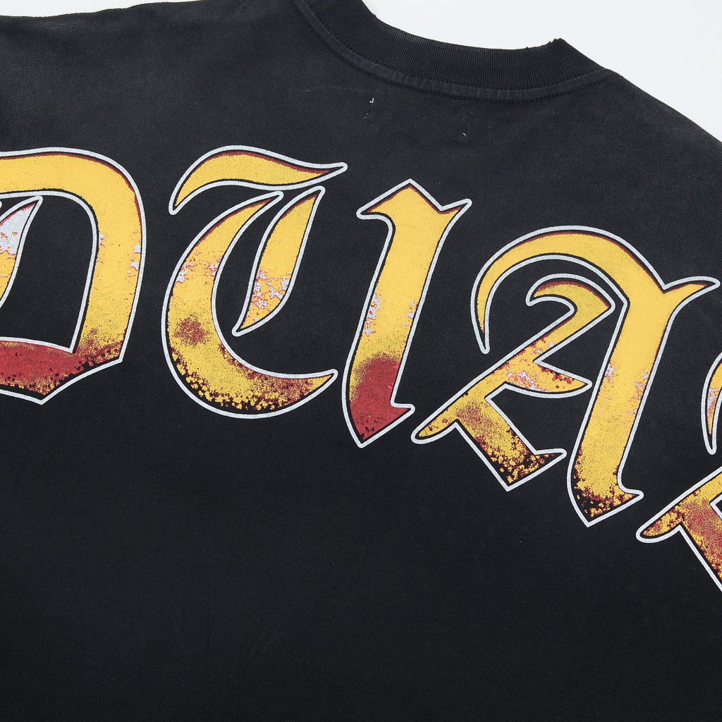 DUAA Soccer Flame Letter Graphic Short Sleeve Tee