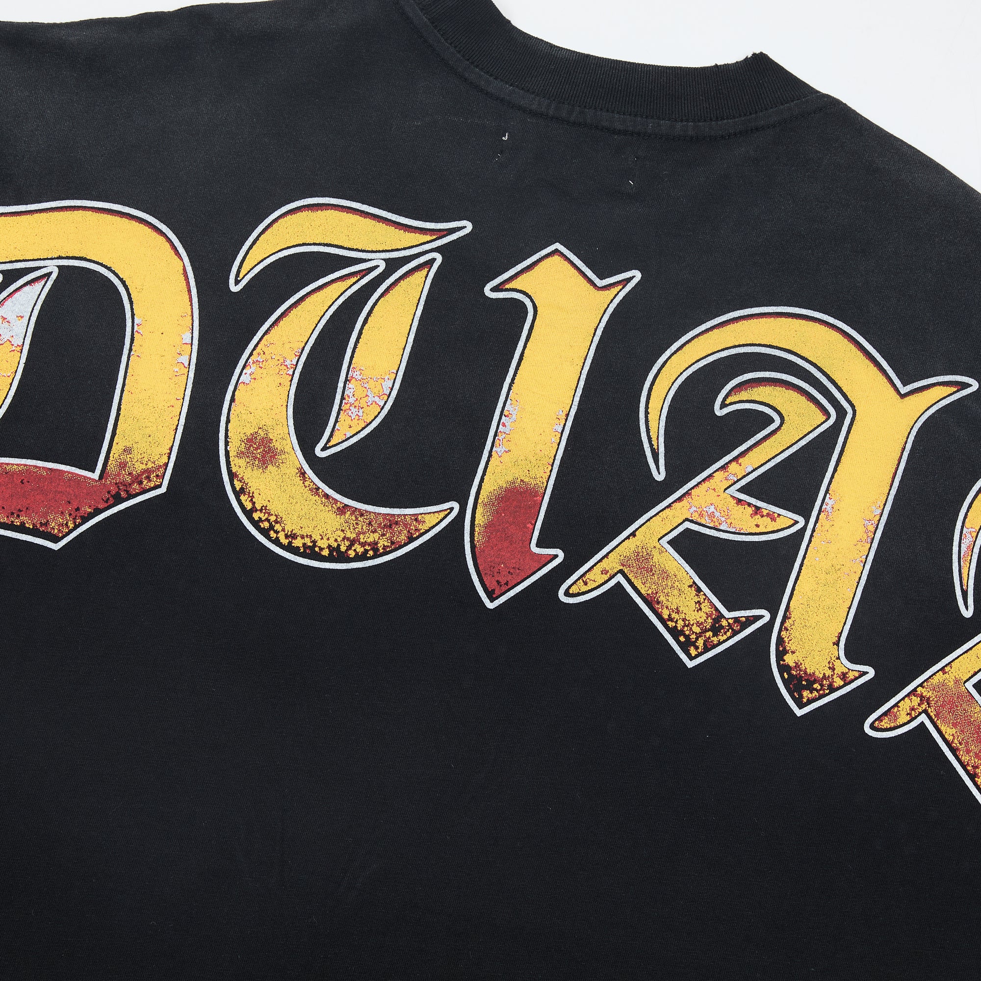 DUAA Soccer Flame Letter Graphic Short Sleeve Tee