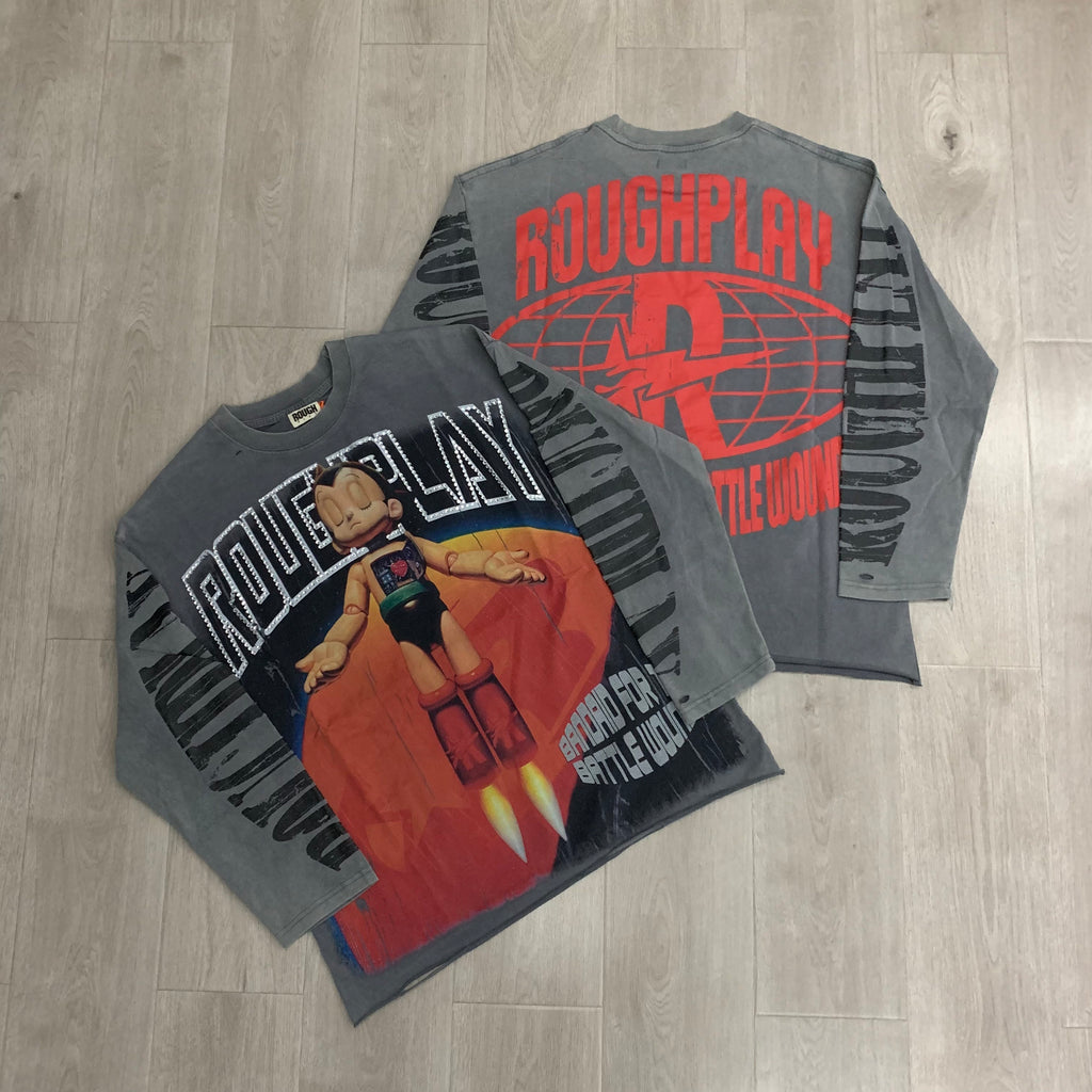 RoughPlay Astro Boy Vintage Distressed Long Sleeve Tee