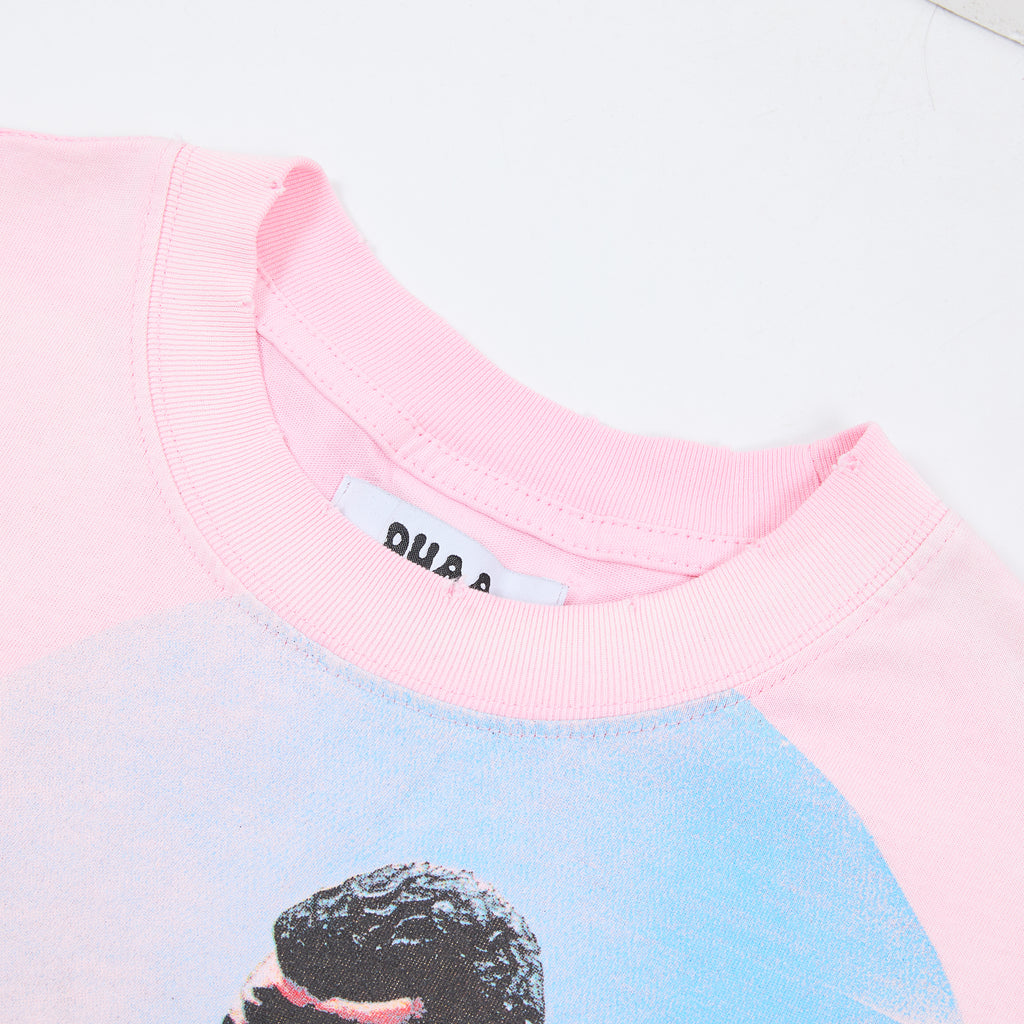 DUAA Vintage Football Player Distressed Graphic T‑Shirt