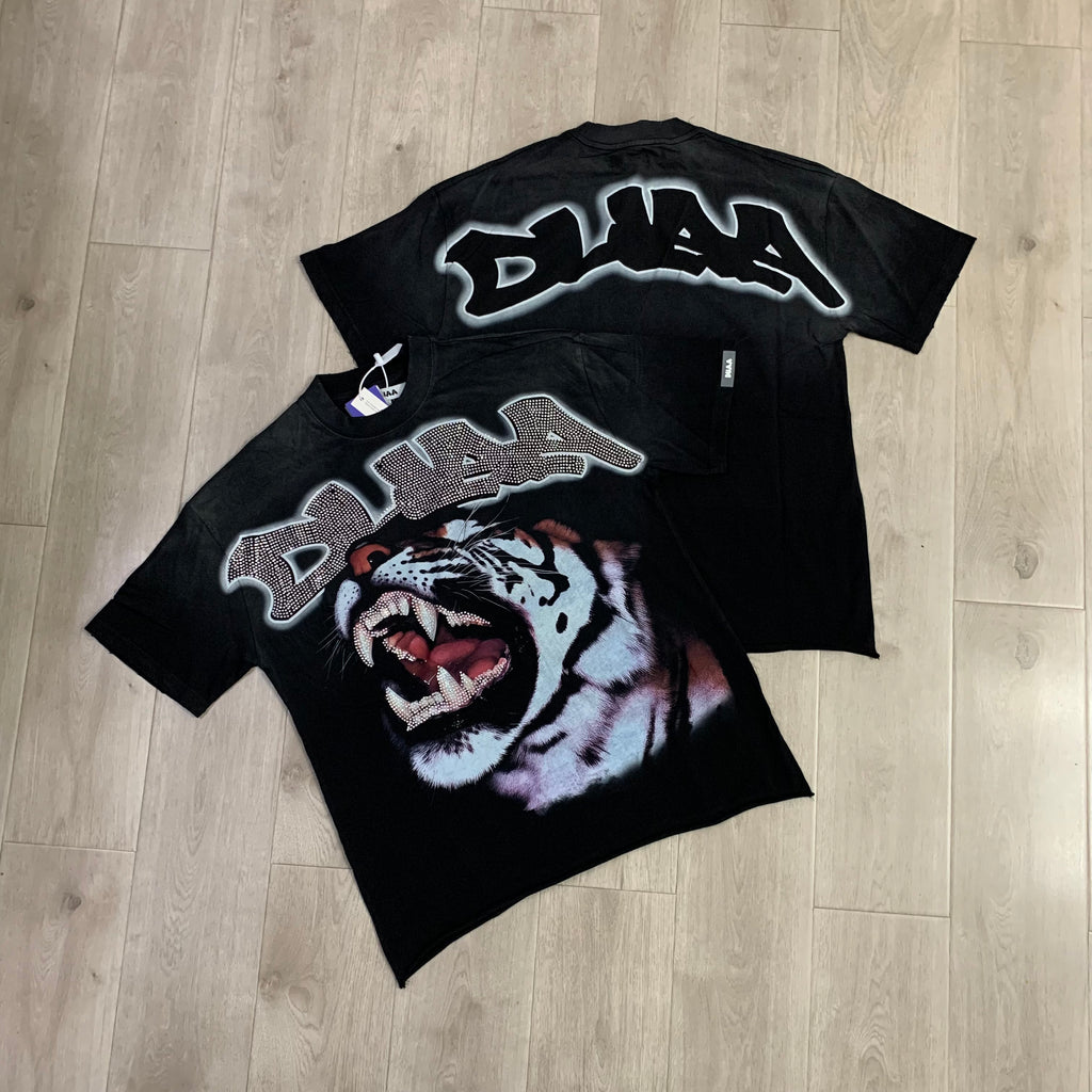 DUAA Roaring Tiger Vintage Graphic Oversized T‑Shirt