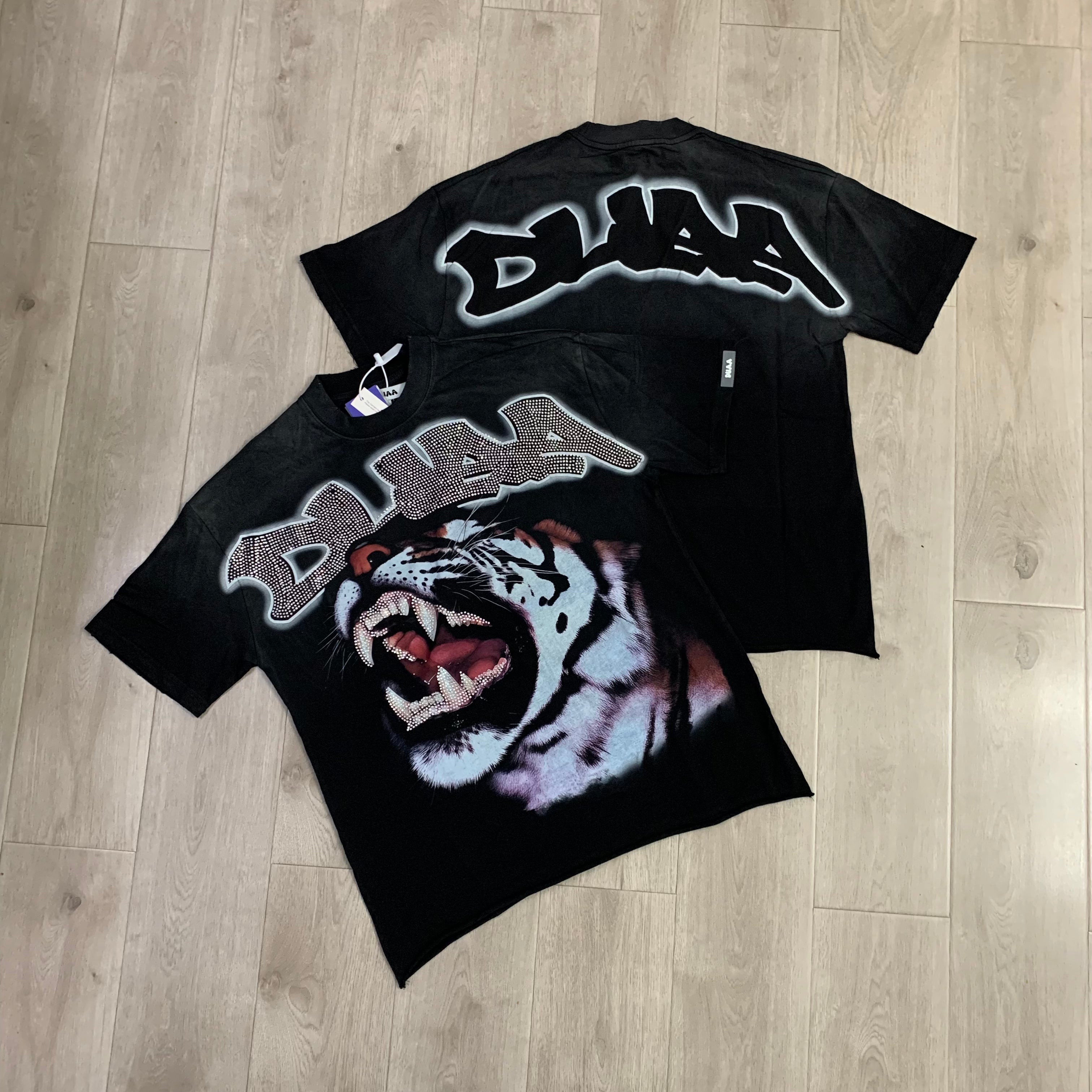 DUAA Roaring Tiger Vintage Graphic Oversized T‑Shirt