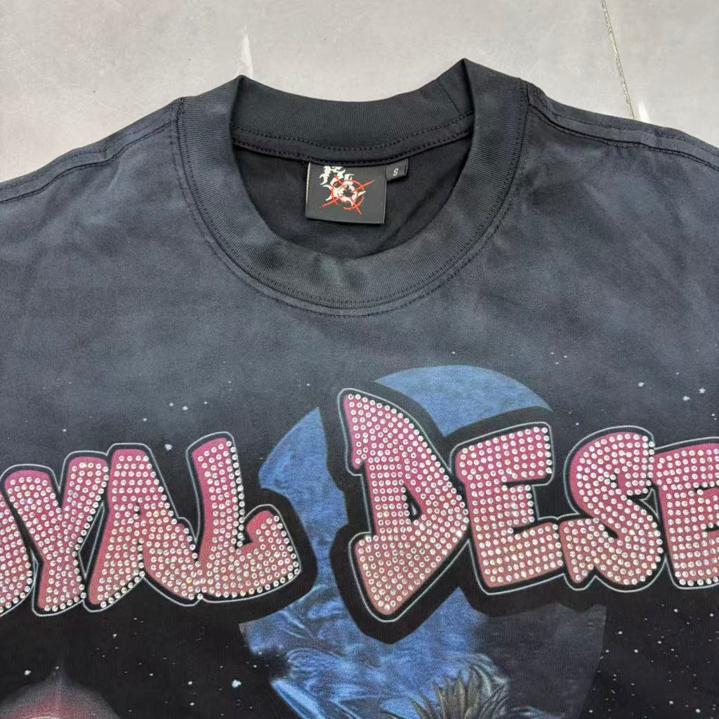 Royal Desert Astronaut Graphic Vintage T‑Shirt