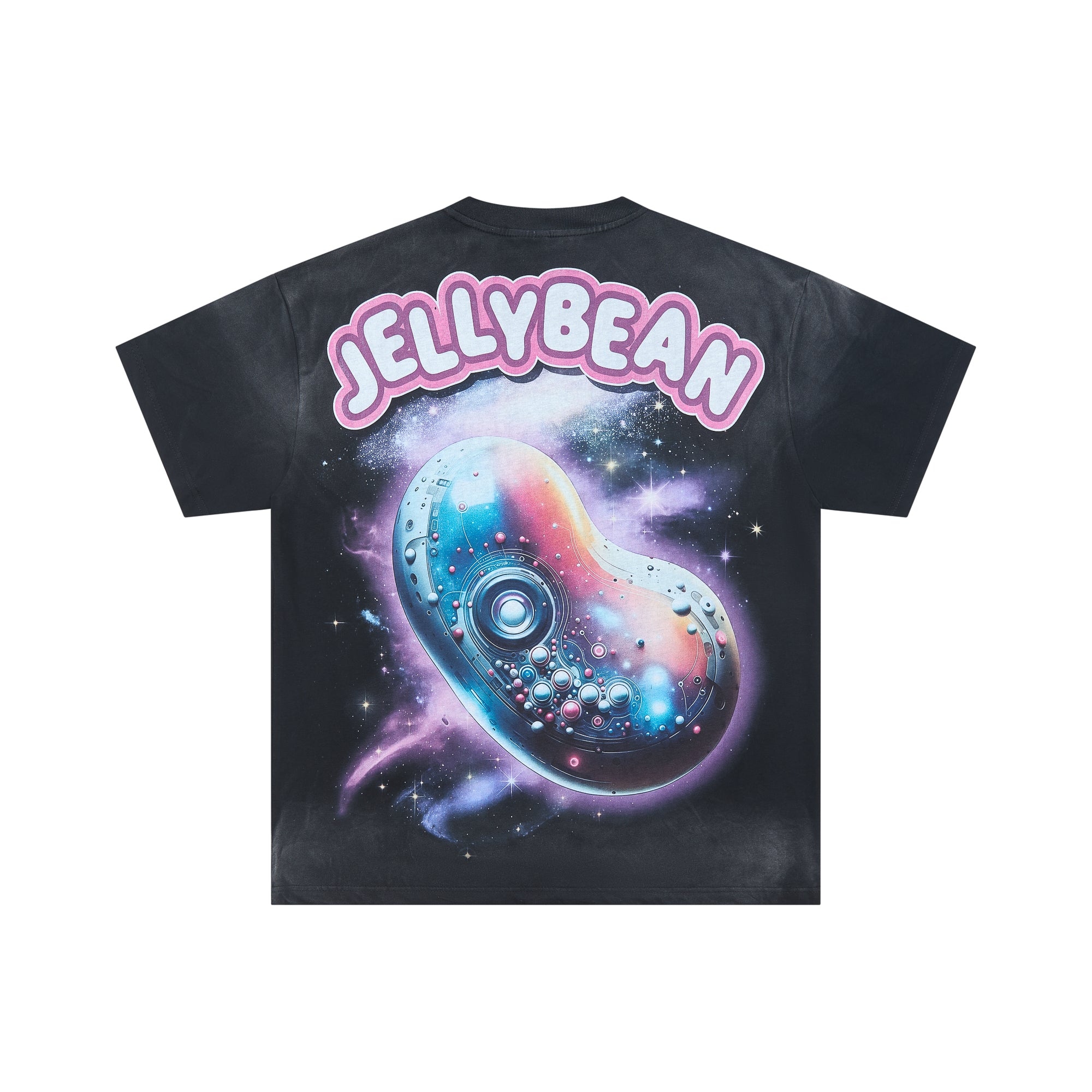 DUAA VR Hooded Man Cosmic Smoke Graphic Short Sleeve Tee