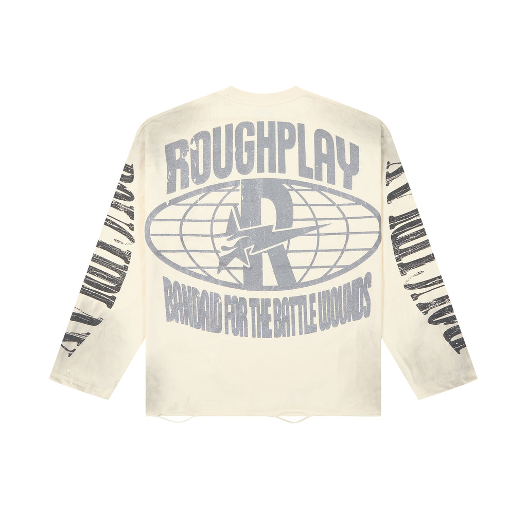 RoughPlay Astronaut Mars Vintage Distressed Long Sleeve Tee