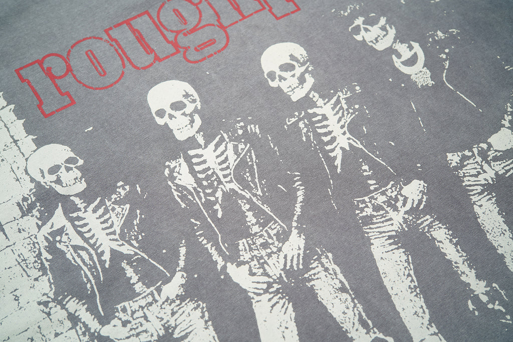RoughPlay Rock Band Portrait Graphic Distressed Short‑Sleeve Tee Vintage Streetwear T‑Shirt