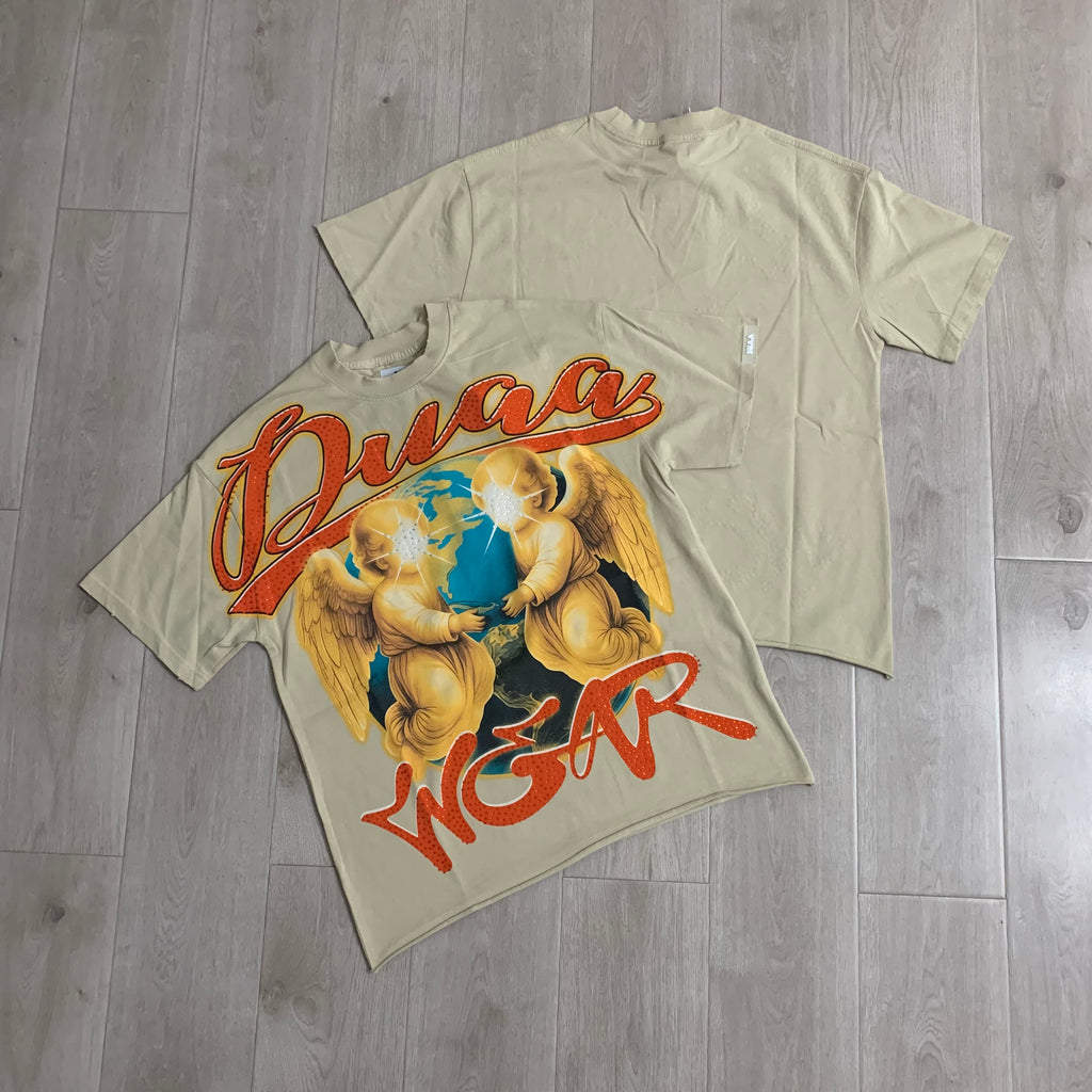 DUAA Wear Angel Earth Vintage Graphic Oversized T‑Shirt
