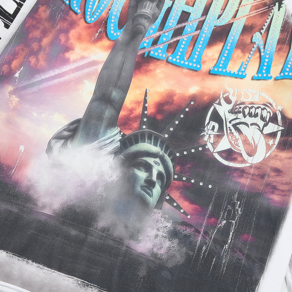 RoughPlay Statue Of Liberty Vintage Distressed Long Sleeve Tee