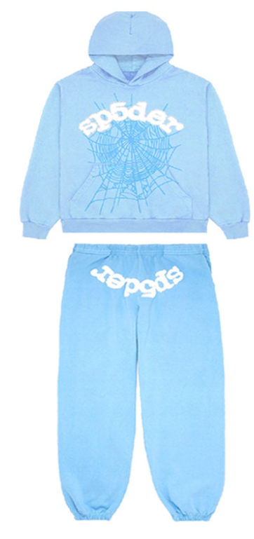 Sp5der Worldwide Tracksuit Set in Baby Blue