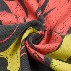 DUAA Charging Bull Fire Flame Vintage Graphic Oversized T‑Shirt