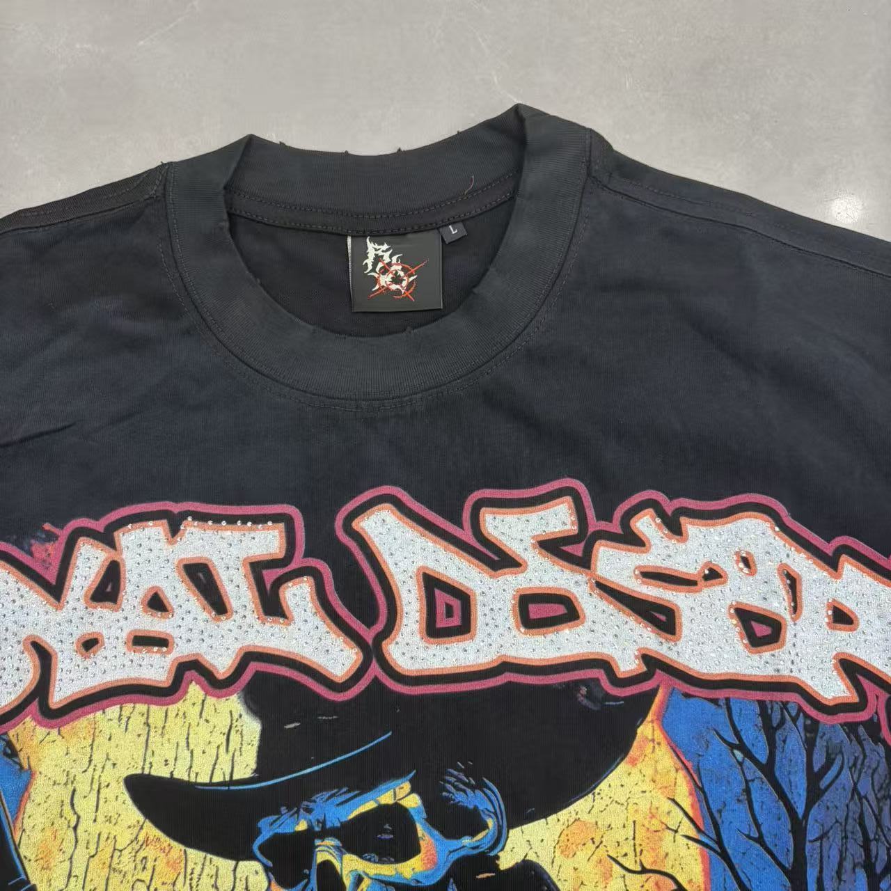 Royal Desert Skeleton Cowboy Vintage Graphic T‑Shirt