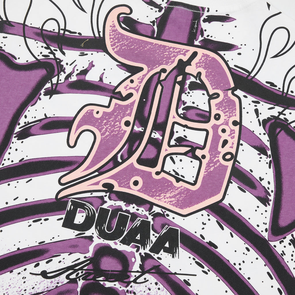 DUAA Skeleton Cartoon Graphic Short Sleeve Tee