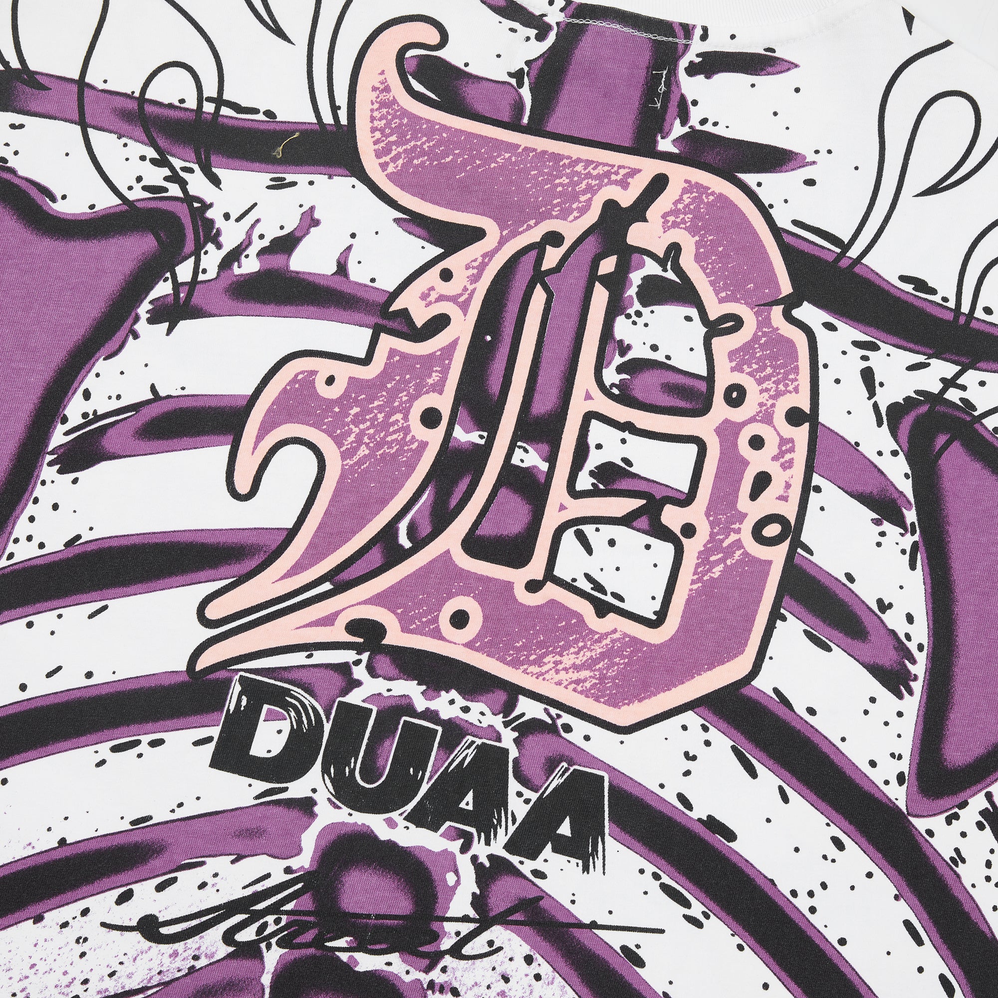 DUAA Skeleton Cartoon Graphic Short Sleeve Tee