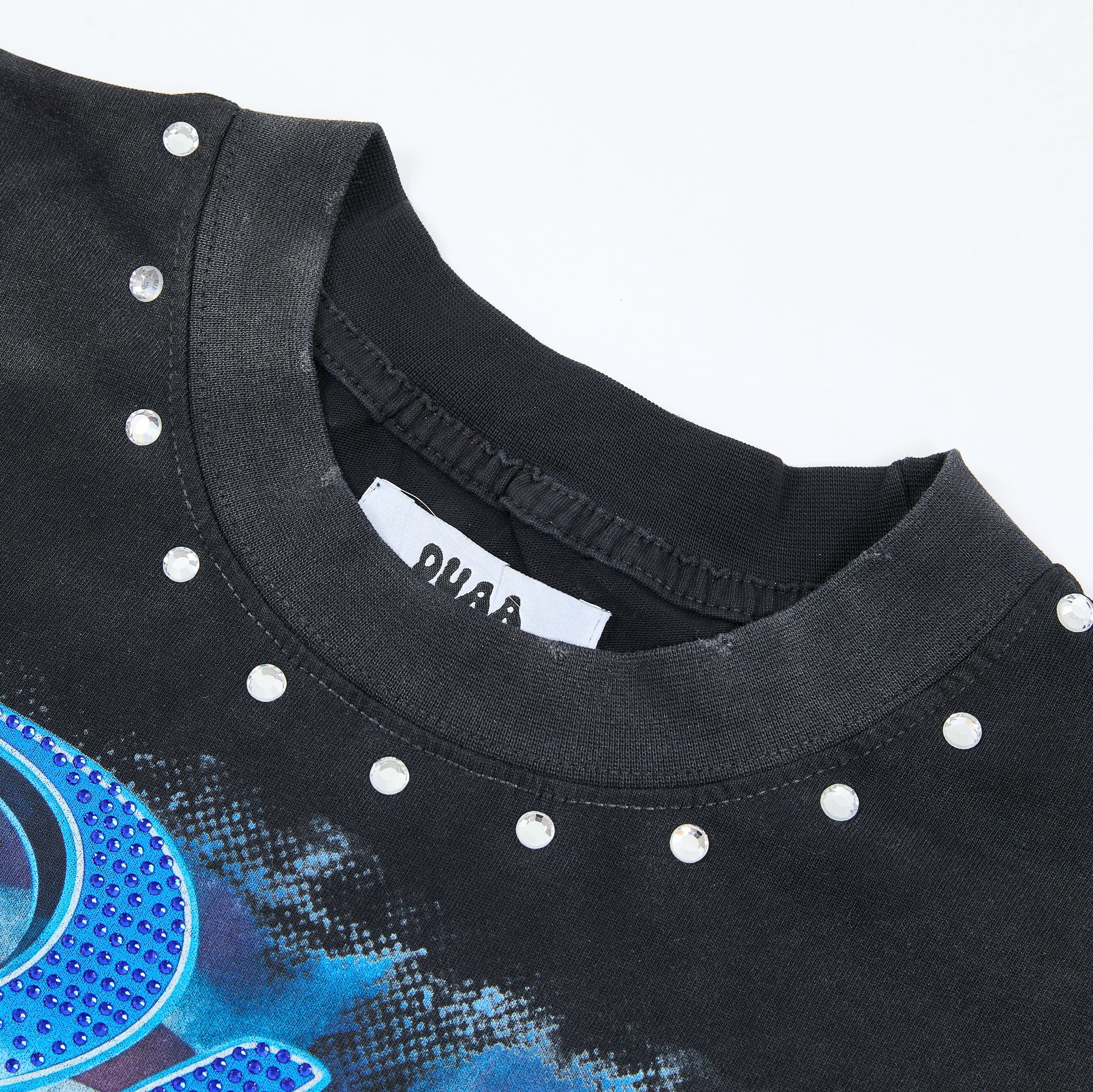 DUAA Malibu California Motorcycle Vintage Studded Graphic T‑Shirt
