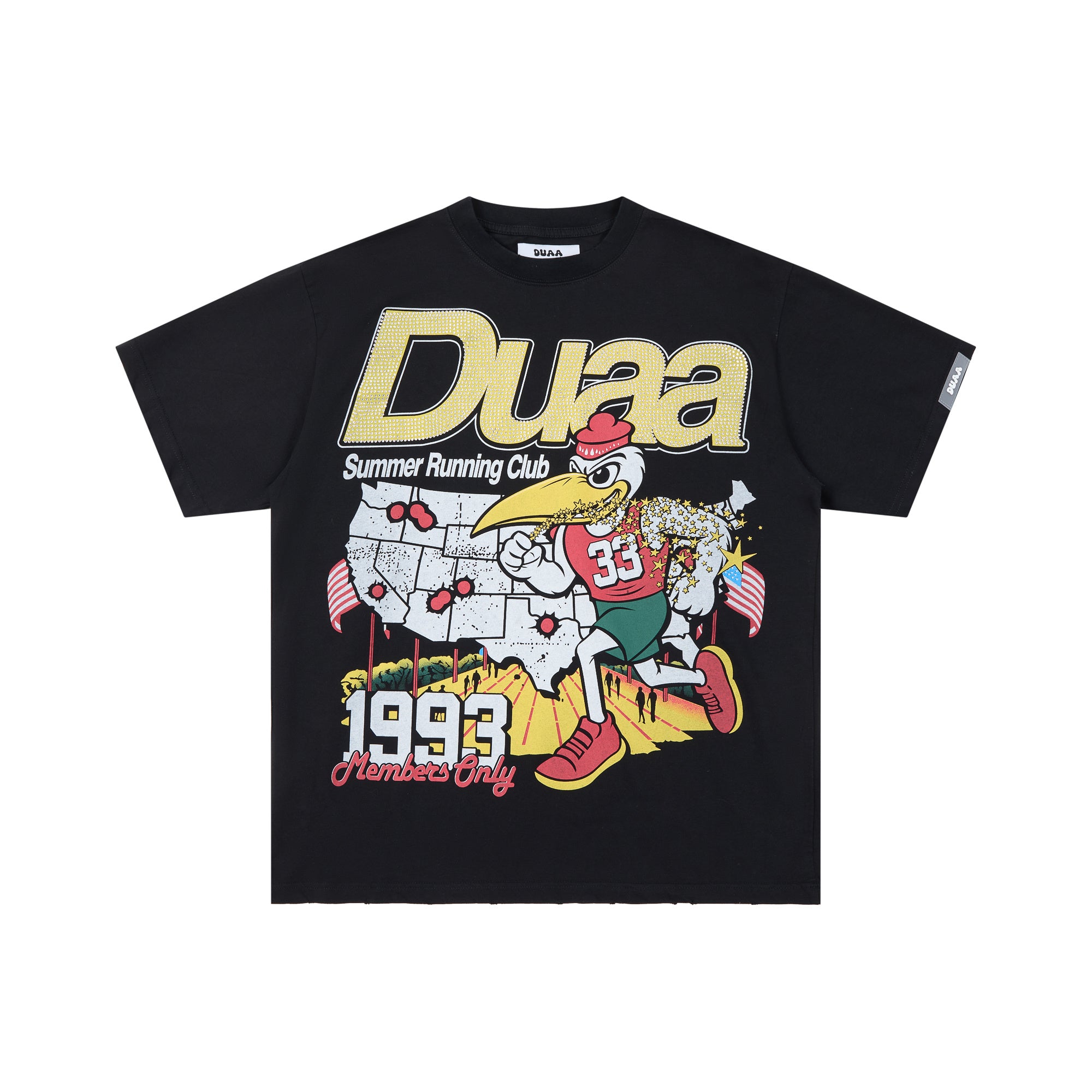 DUAA 1993 Summer Running Club Mascot Vintage Graphic T‑Shirt
