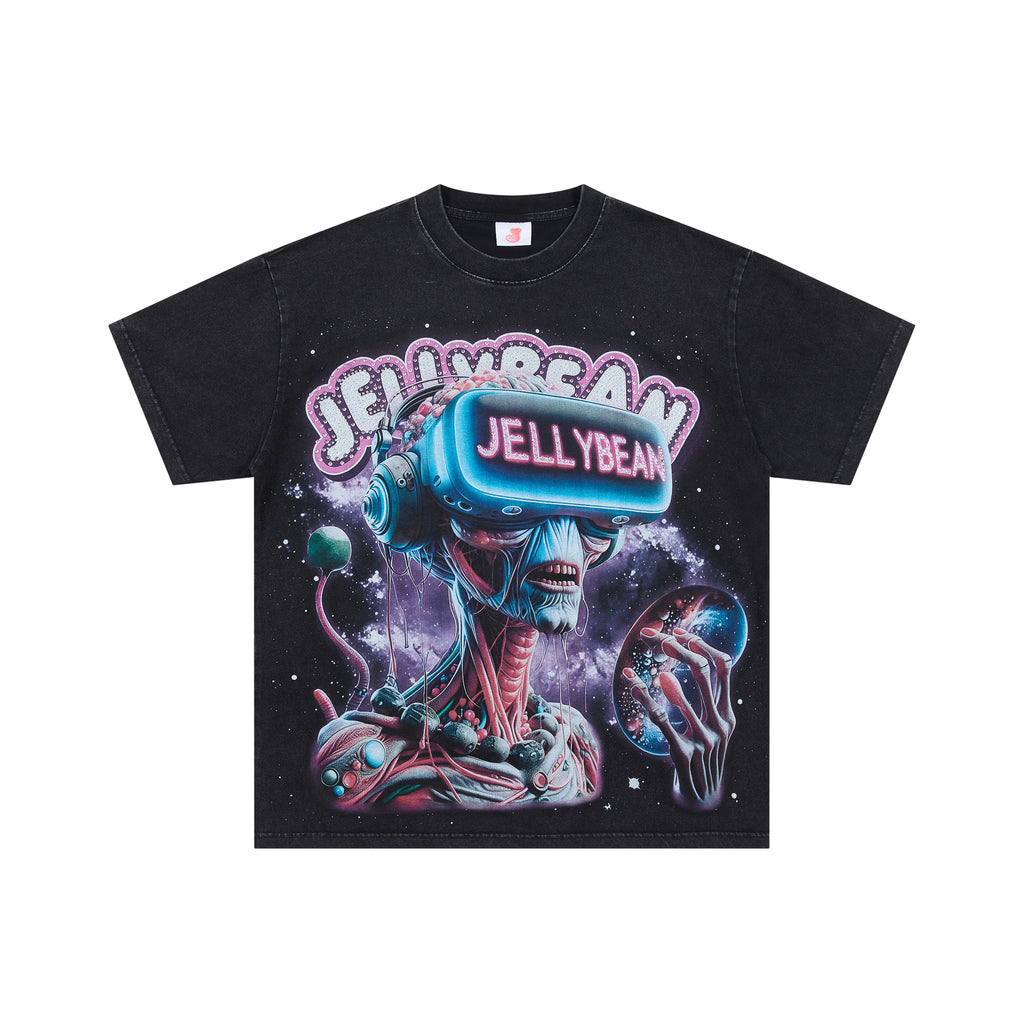 DUAA JELLYBEAN VR Alien Space Graphic Short Sleeve Tee