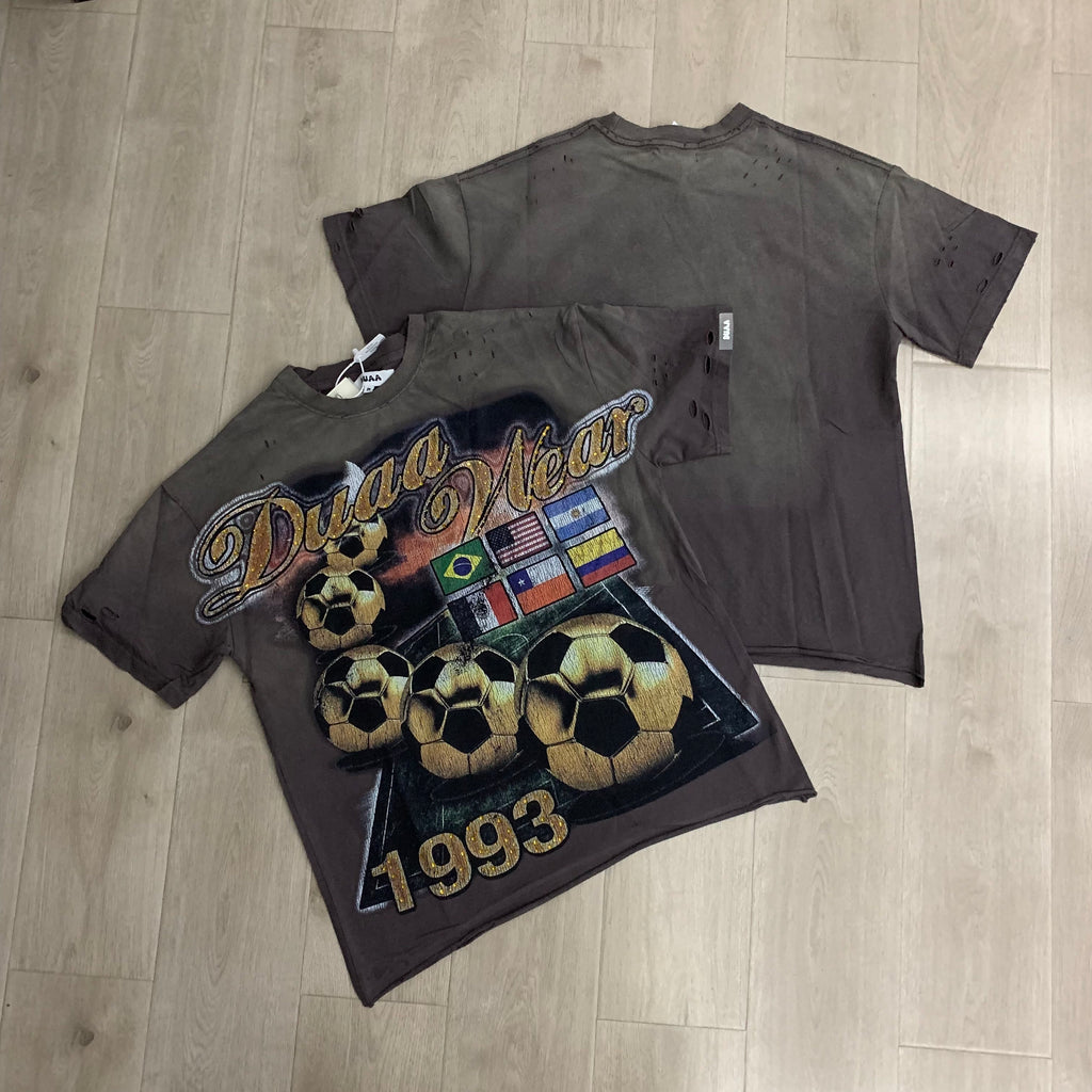 DUAA 1993 Soccer Vintage Distressed Graphic T‑Shirt