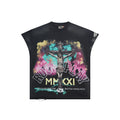 RoughPlay Cross Religious Art Graphic Distressed Sleeveless Tee Vintage Streetwear Tank Top