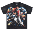 DUAA American Football Players Collage Vintage Graphic T‑Shirt