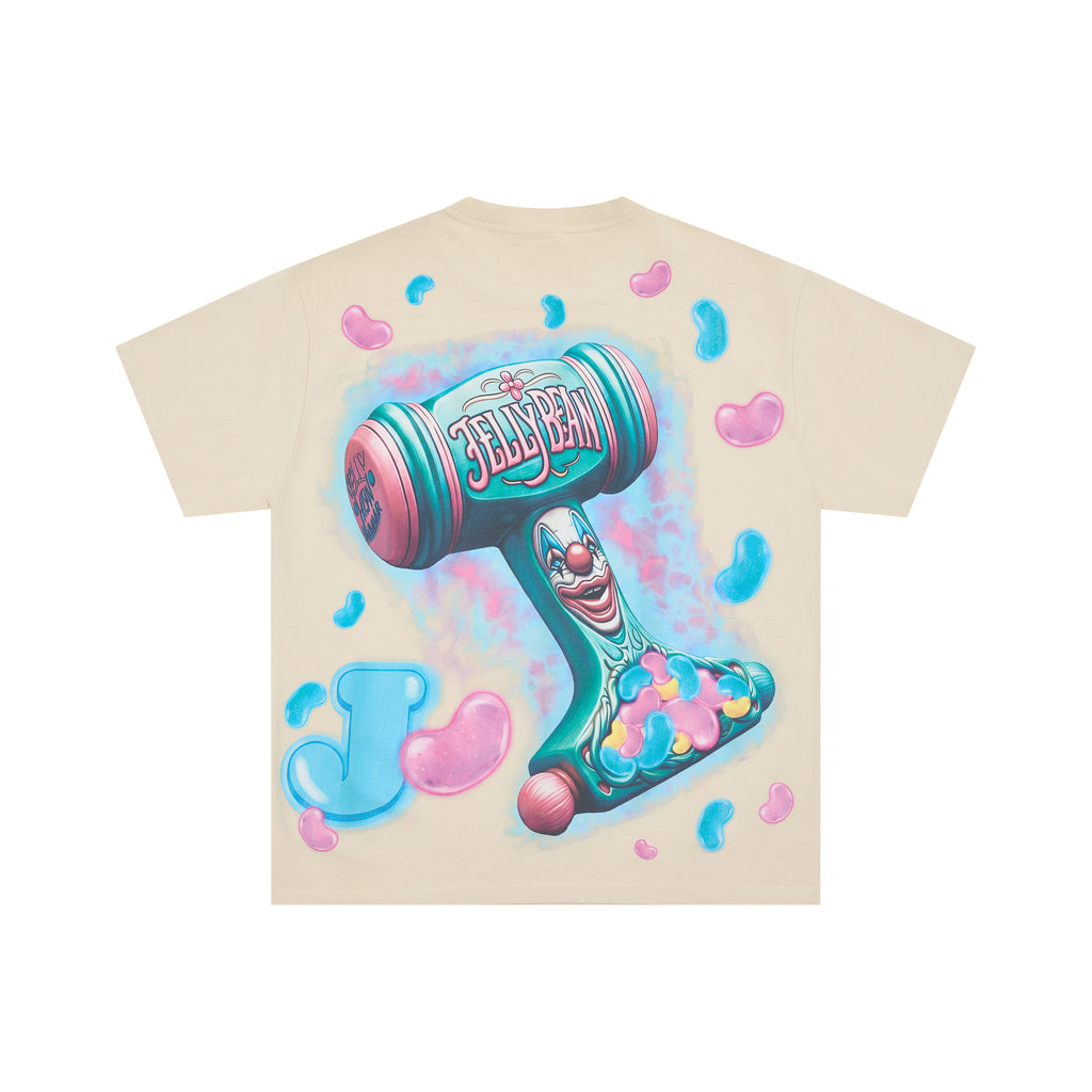 DUAA JELLYBEAN Harlequin Girl Heart Graphic Short Sleeve Tee