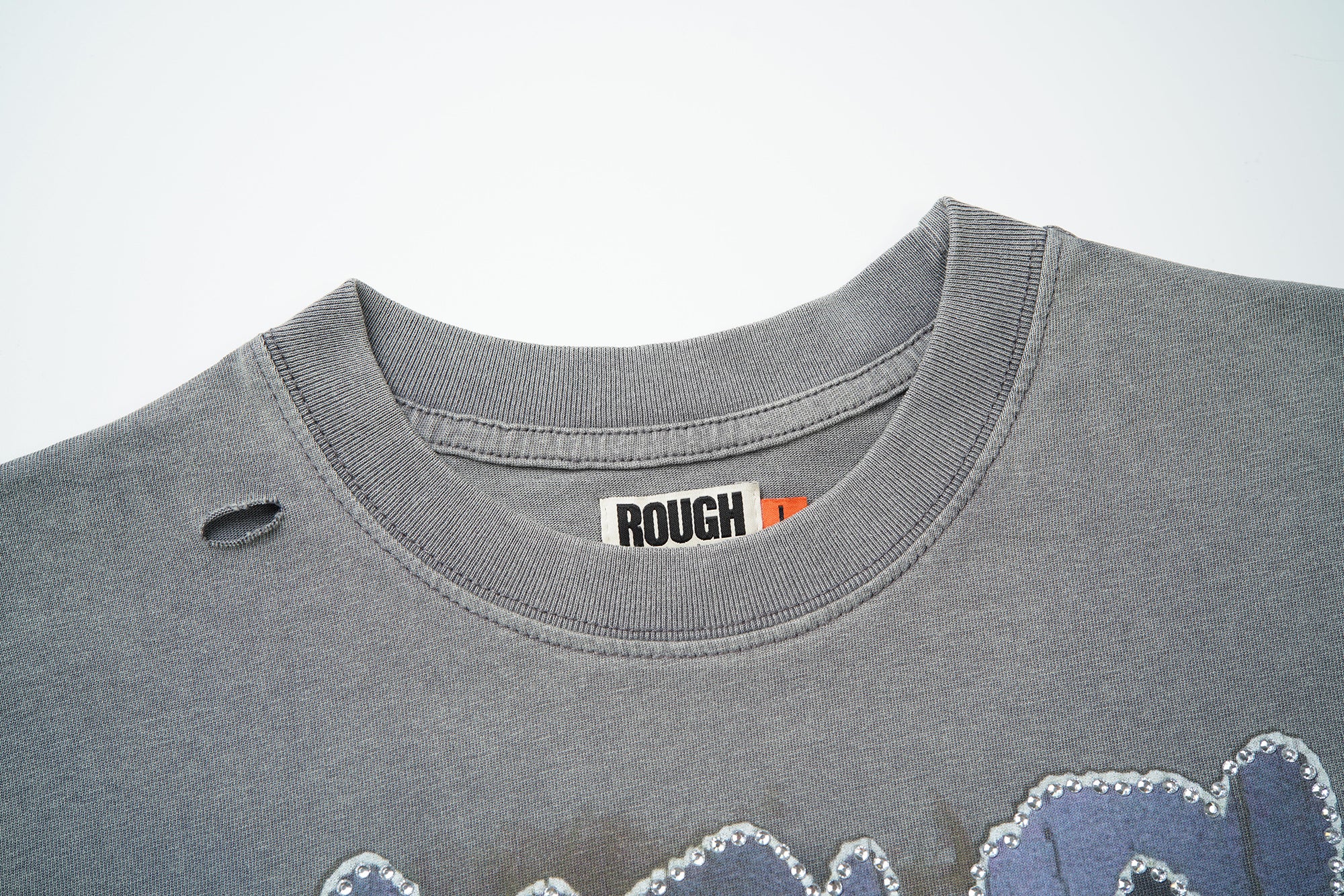 RoughPlay Rock Guitar Musician Graphic Distressed Short‑Sleeve Tee Vintage Rock Streetwear T‑Shirt